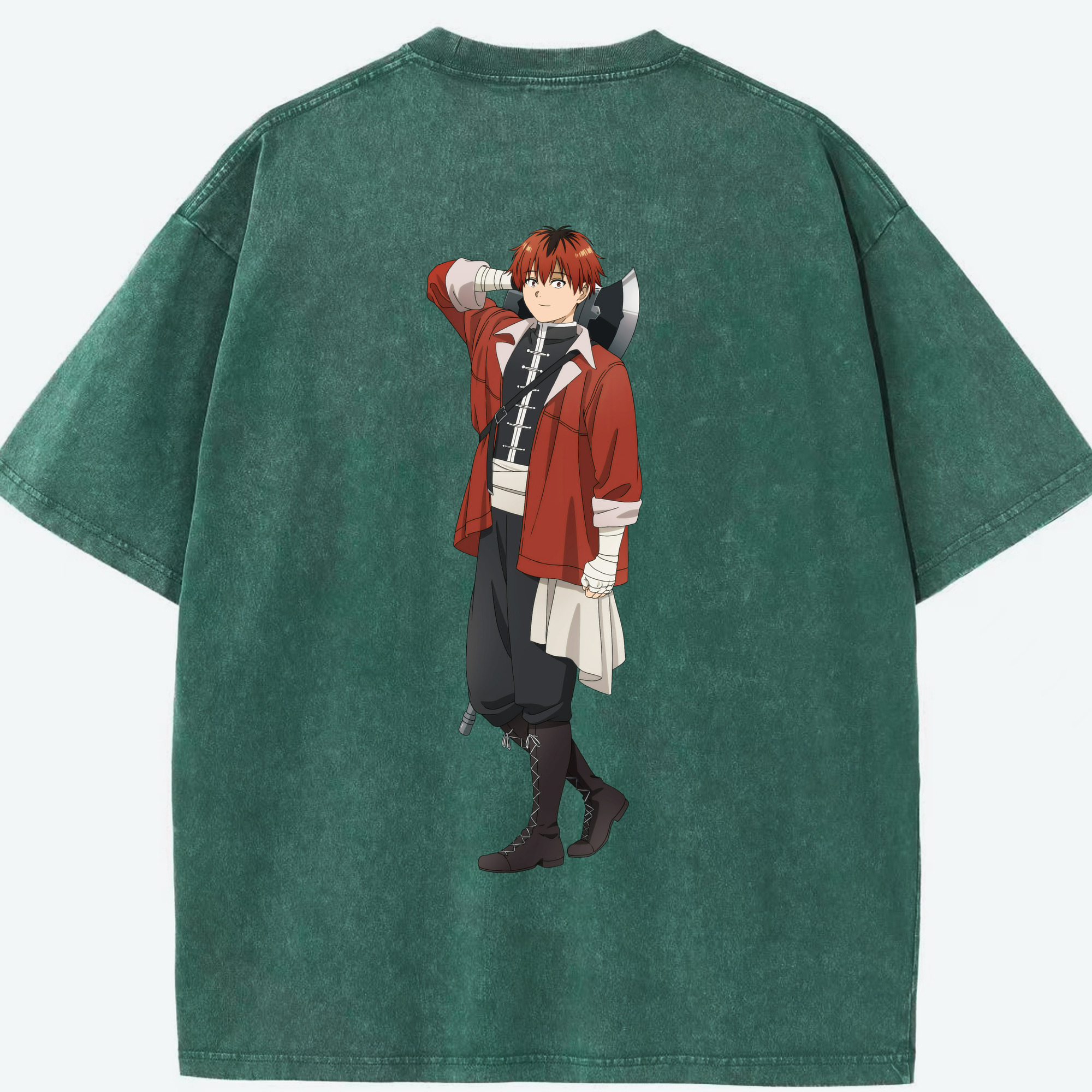 （画像用） 葬送のフリーレン Frieren 綿100% ヴィンテージ風 半袖Tシャツ（背面プリント）